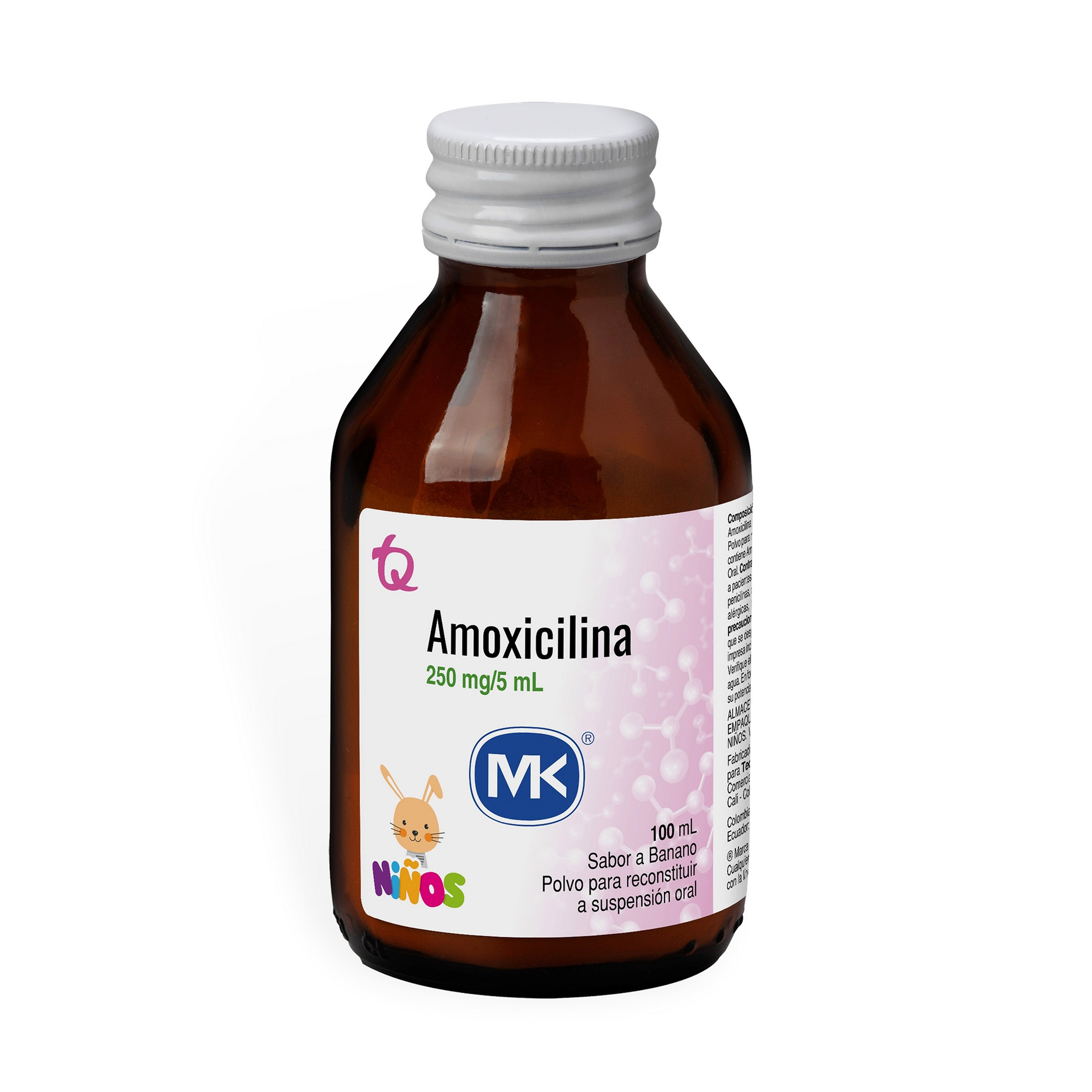 Amoxicilina 250 mg en suspensión - 100 ml TECNOQUIMICAS
