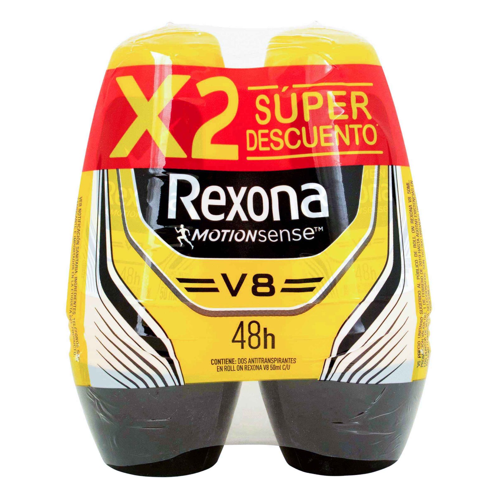 Rexona Desodorante Roll-On Hombre V8 50 ml