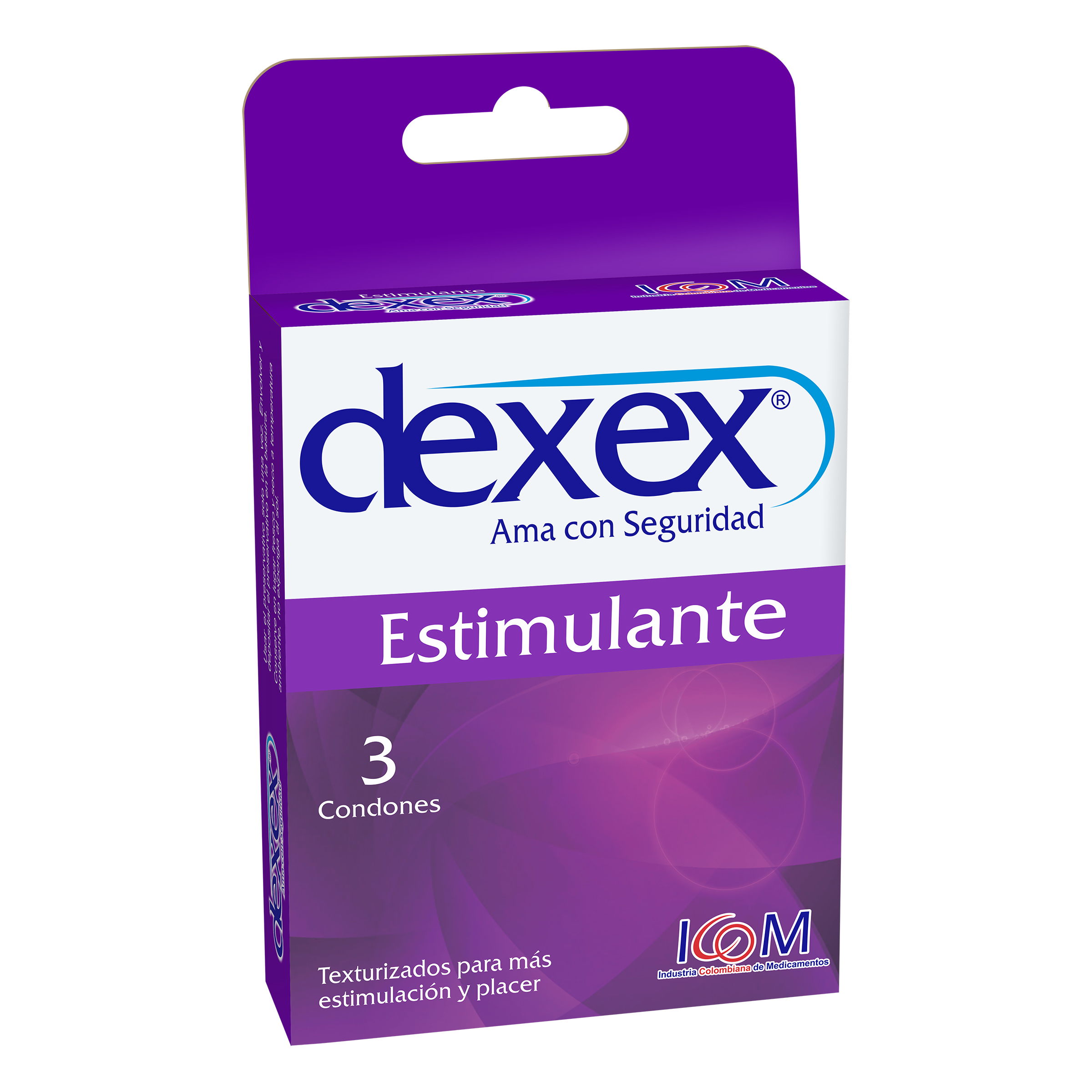 DEXEX Estimulante – 3 unidades con preservativos ICOM