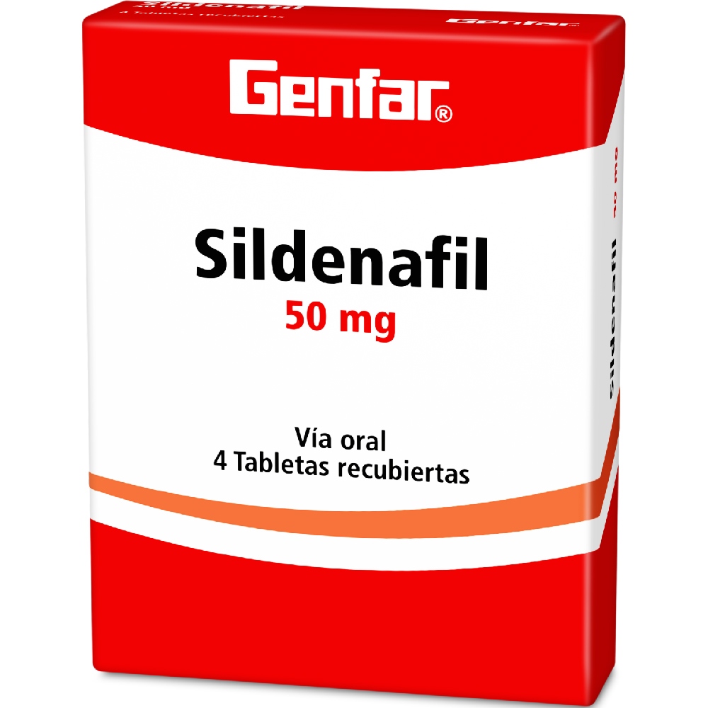 Sildenafil 50 mg – 4 tabletas GENFAR