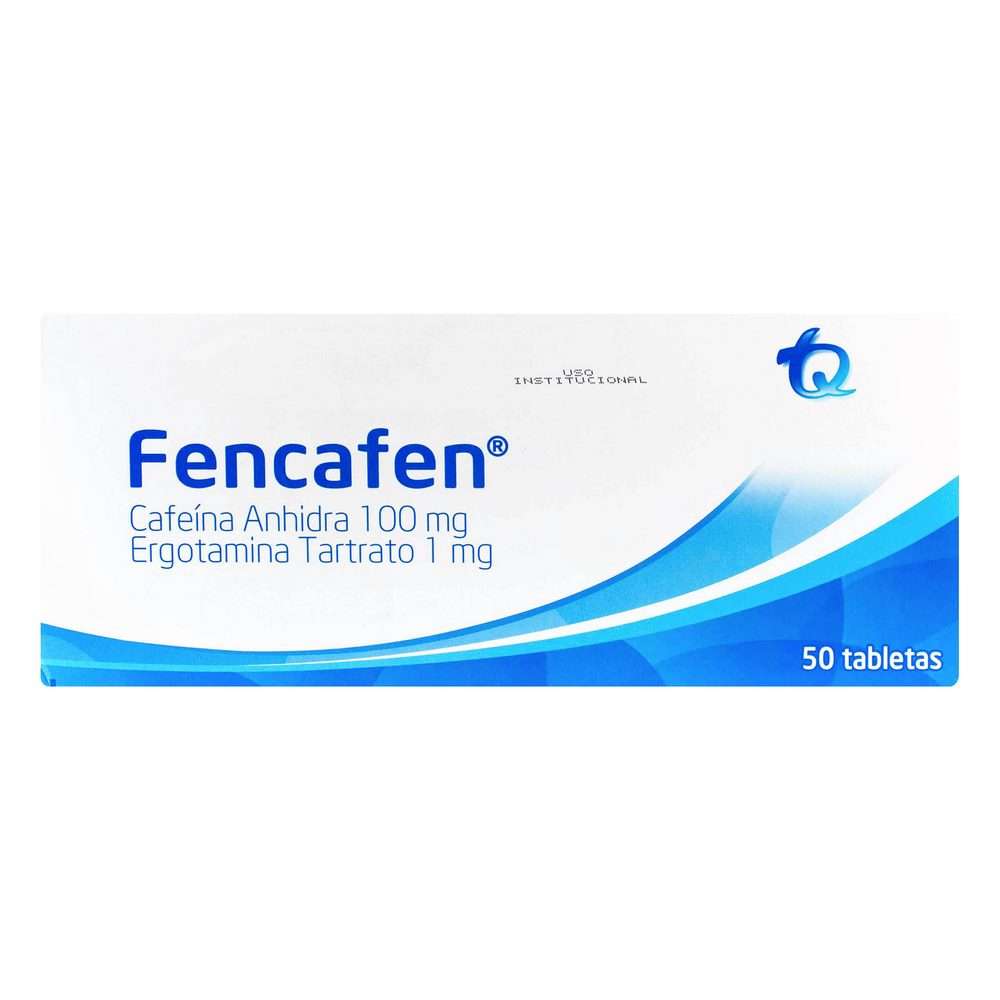 Fencafen 100 mg - Ergótamina y Cafeína 50 tabletas
