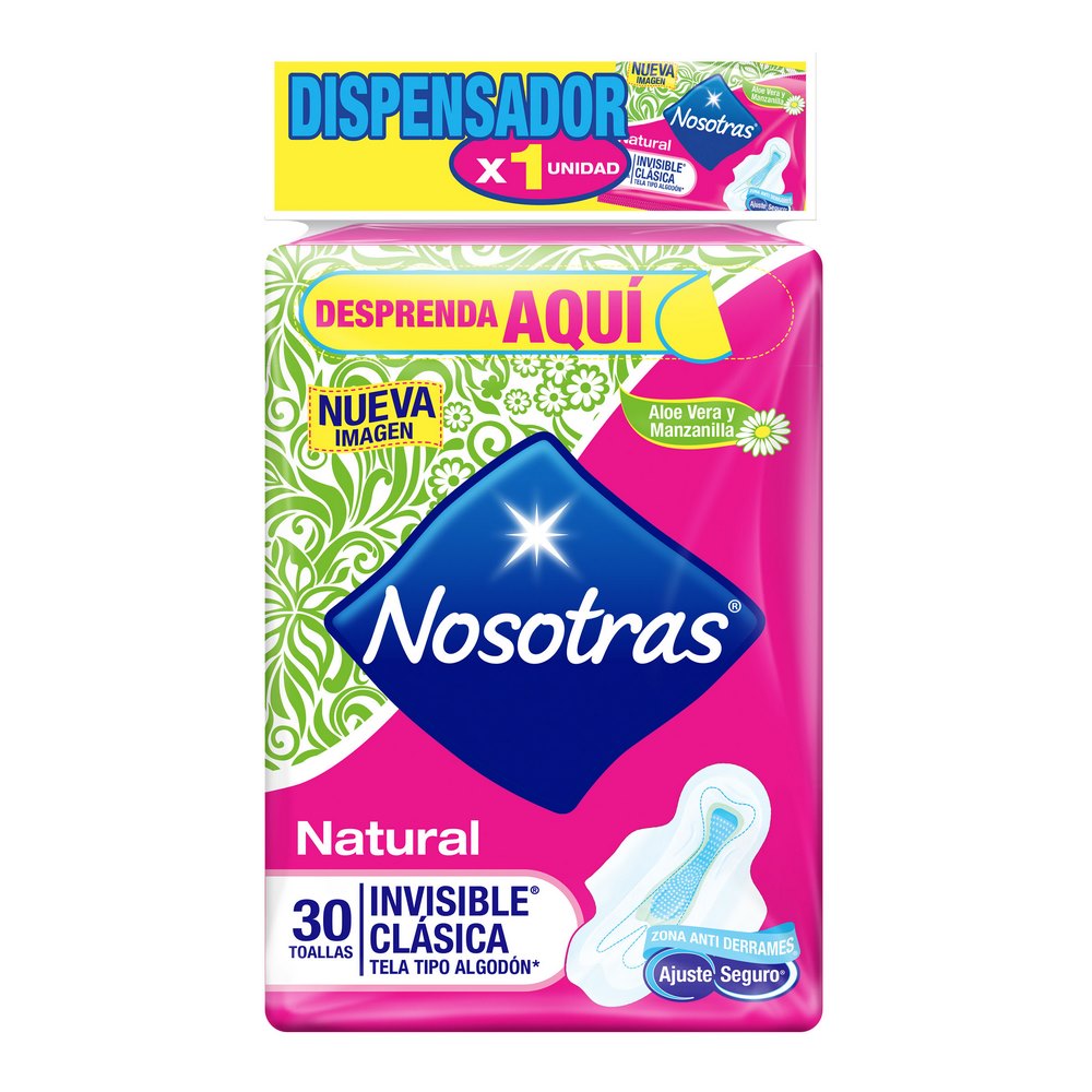 Nosotras Natural Invisible – 30 unidades
