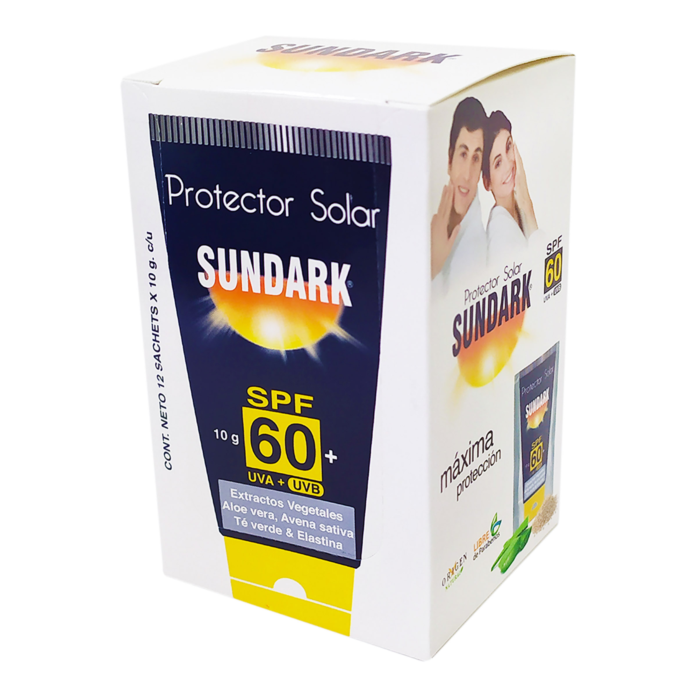Sundark Adultos – Bloqueador solar 12 sobres de 10 g