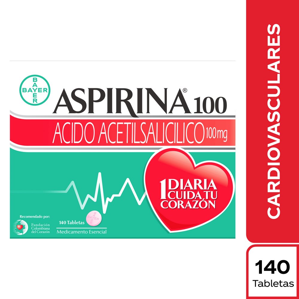Aspirina 100 mg – 140 tabletas