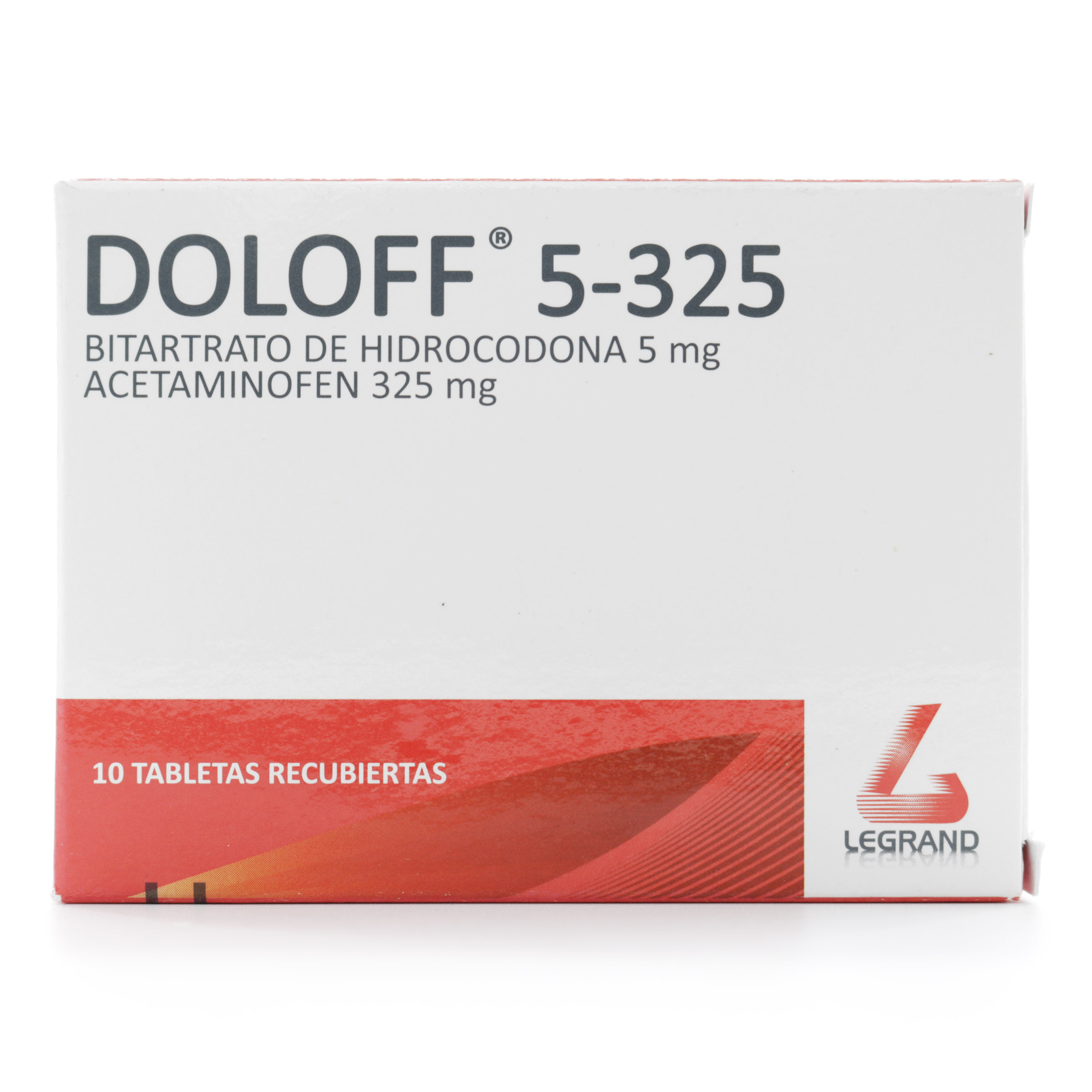 Doloff 5-325 – 10 tabletas (hidrocodona bitartrato y acetaminofén)