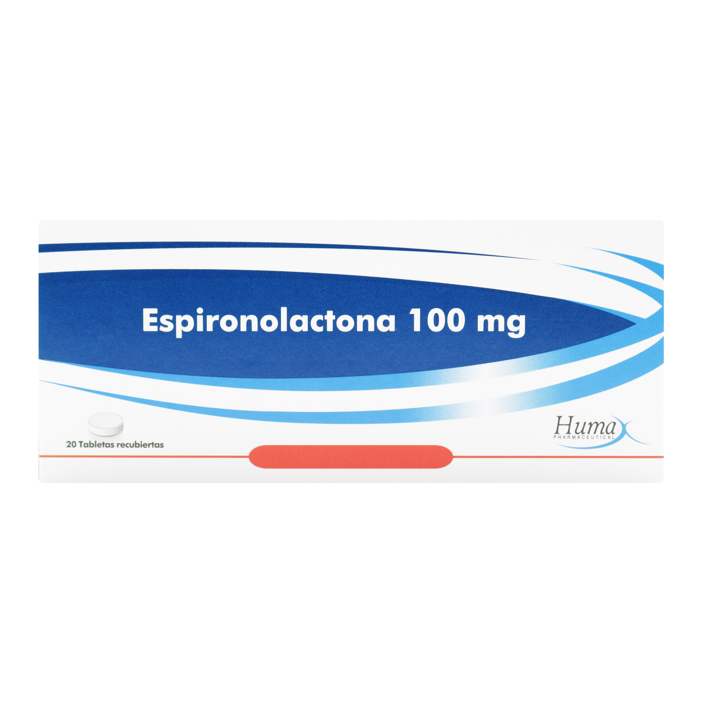 Espironolactona 100 mg - 20 tabletas