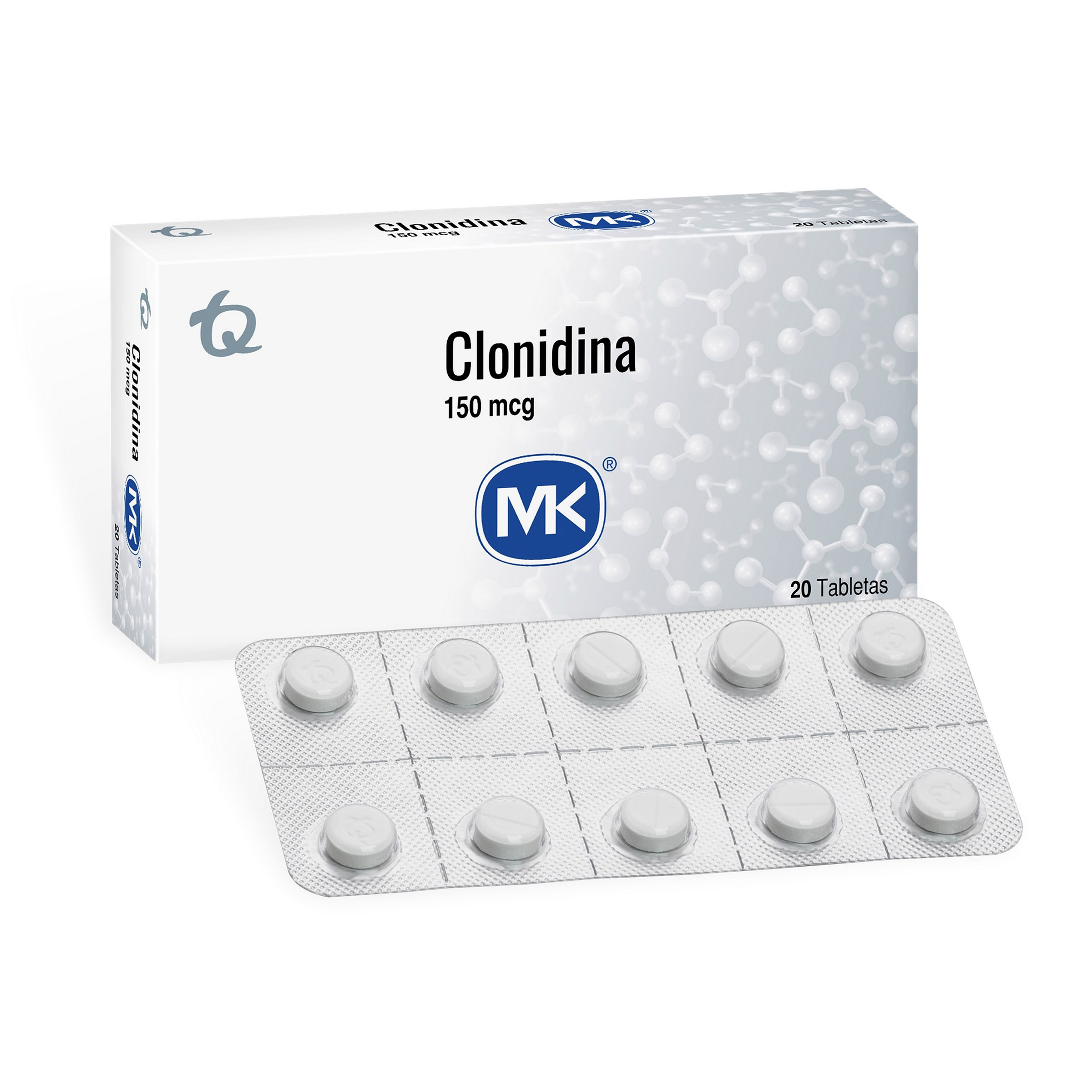 Clonidina 150 mg - 20 tabletas TECNOQUIMICAS