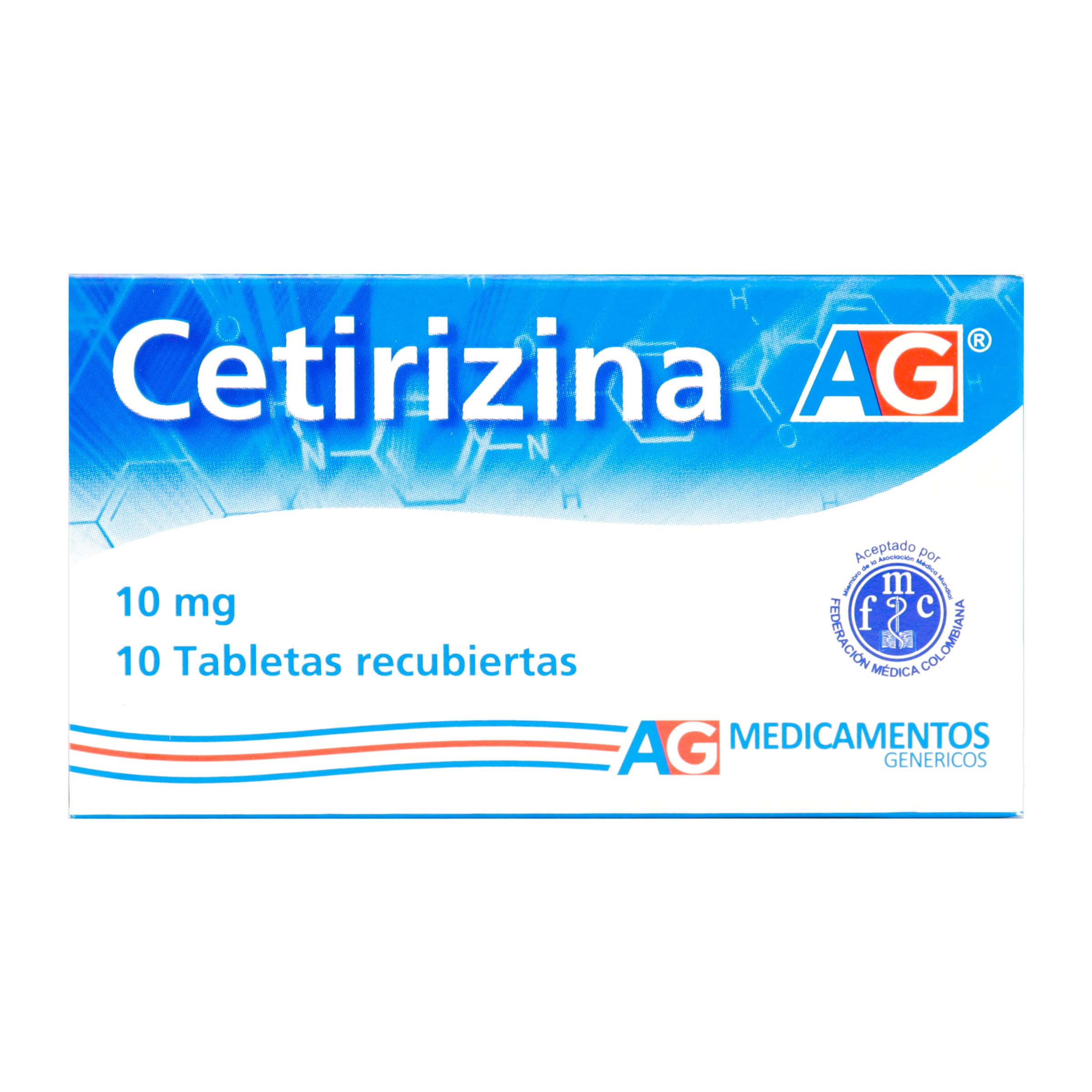 Cetirizina 10 mg - 10 tabletas (Lafrancol)