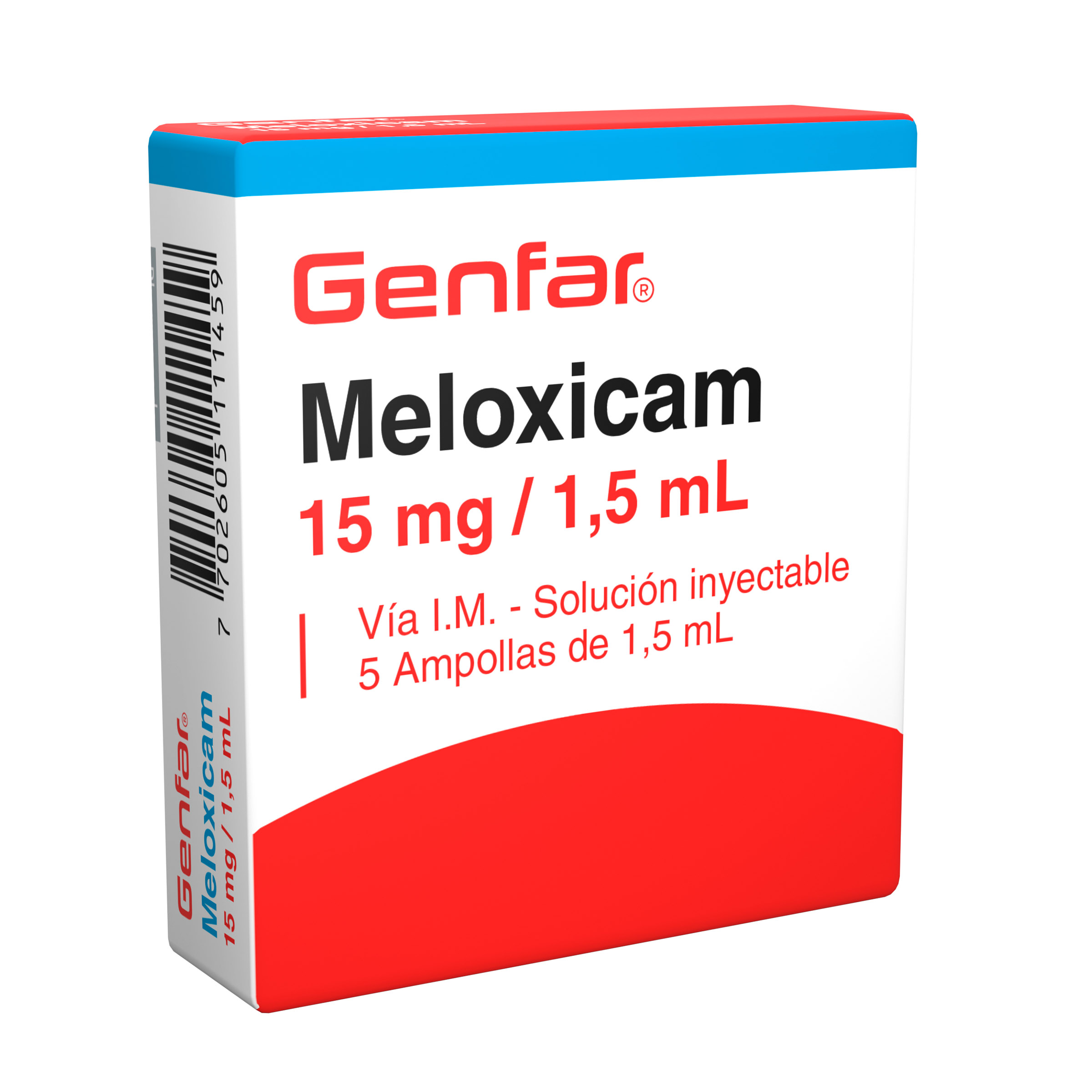 Meloxicam 15 mg/1.5 mL – 5 Ampollas, Meloxicam