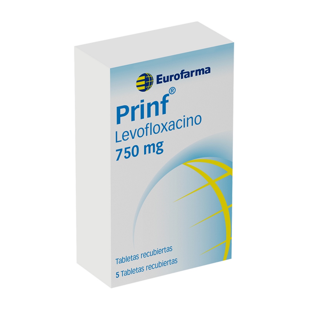 Prinf Levofloxaxino 750 mg – 5 tabletas