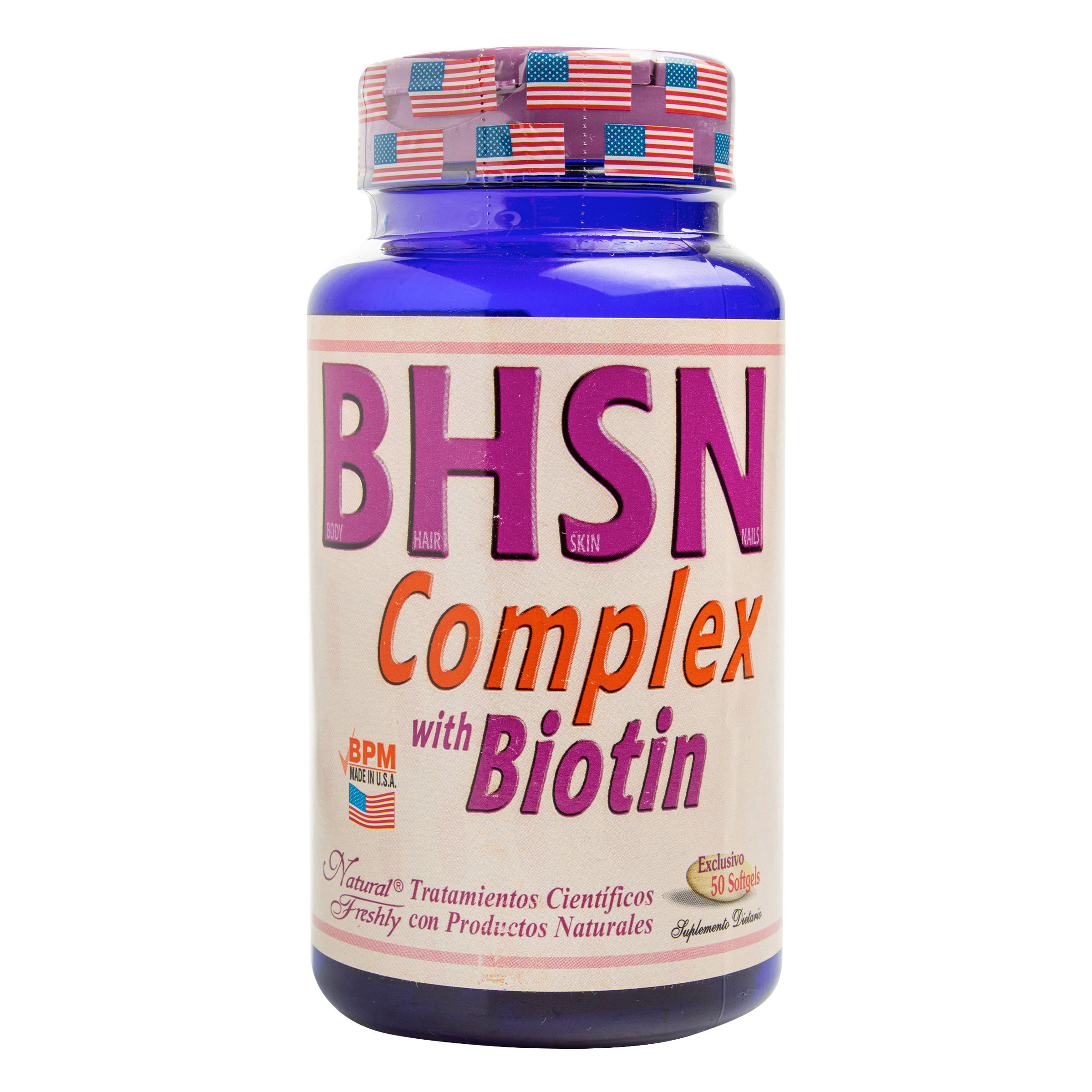 B.H.S.N Biotina Complex 50 Softgels - IVA BIOTINA