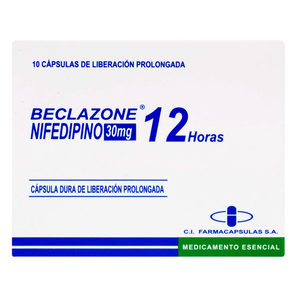 Nifedipino 30 mg, 10 cápsulas