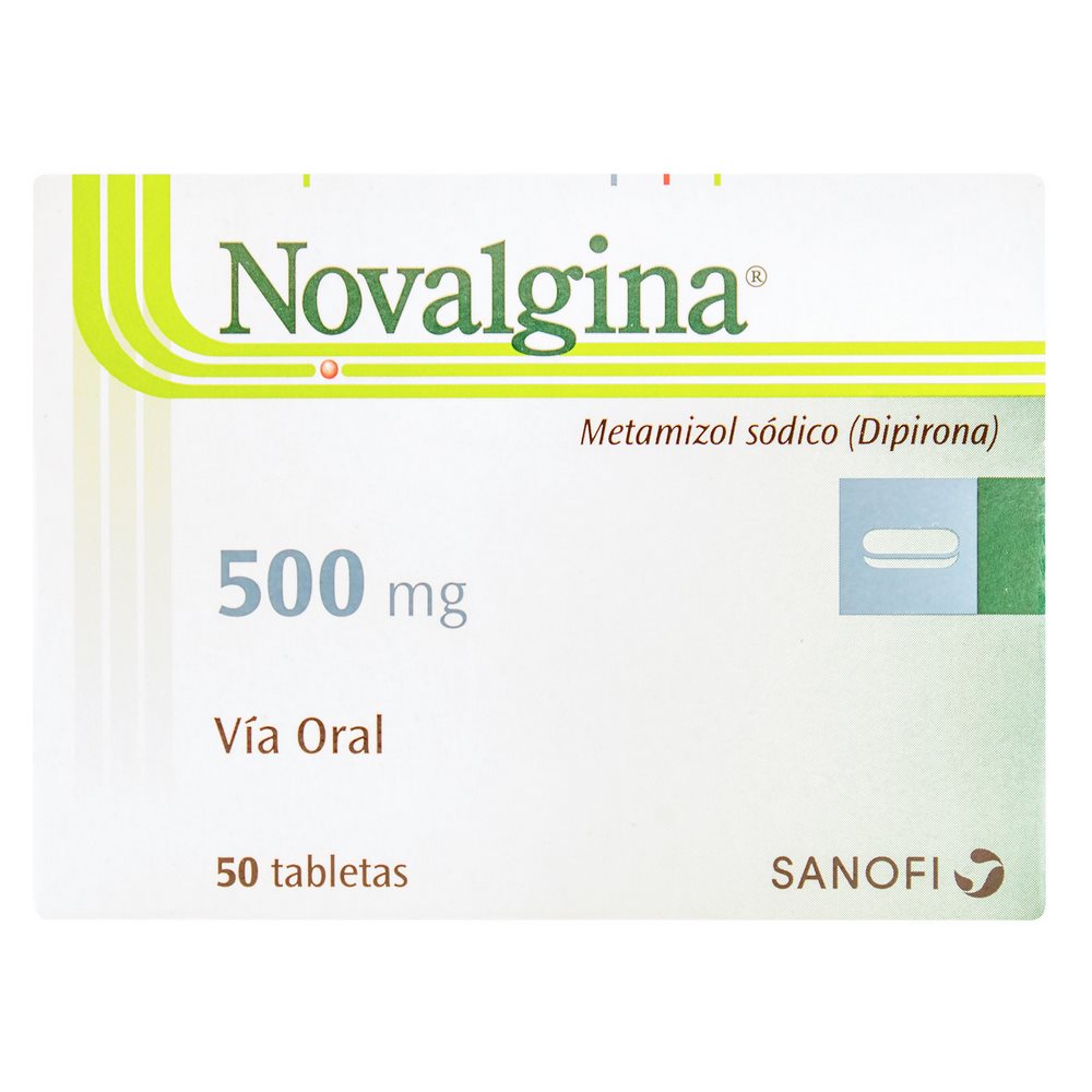 Novalgina 500 mg – Dipirona 50 tabletas