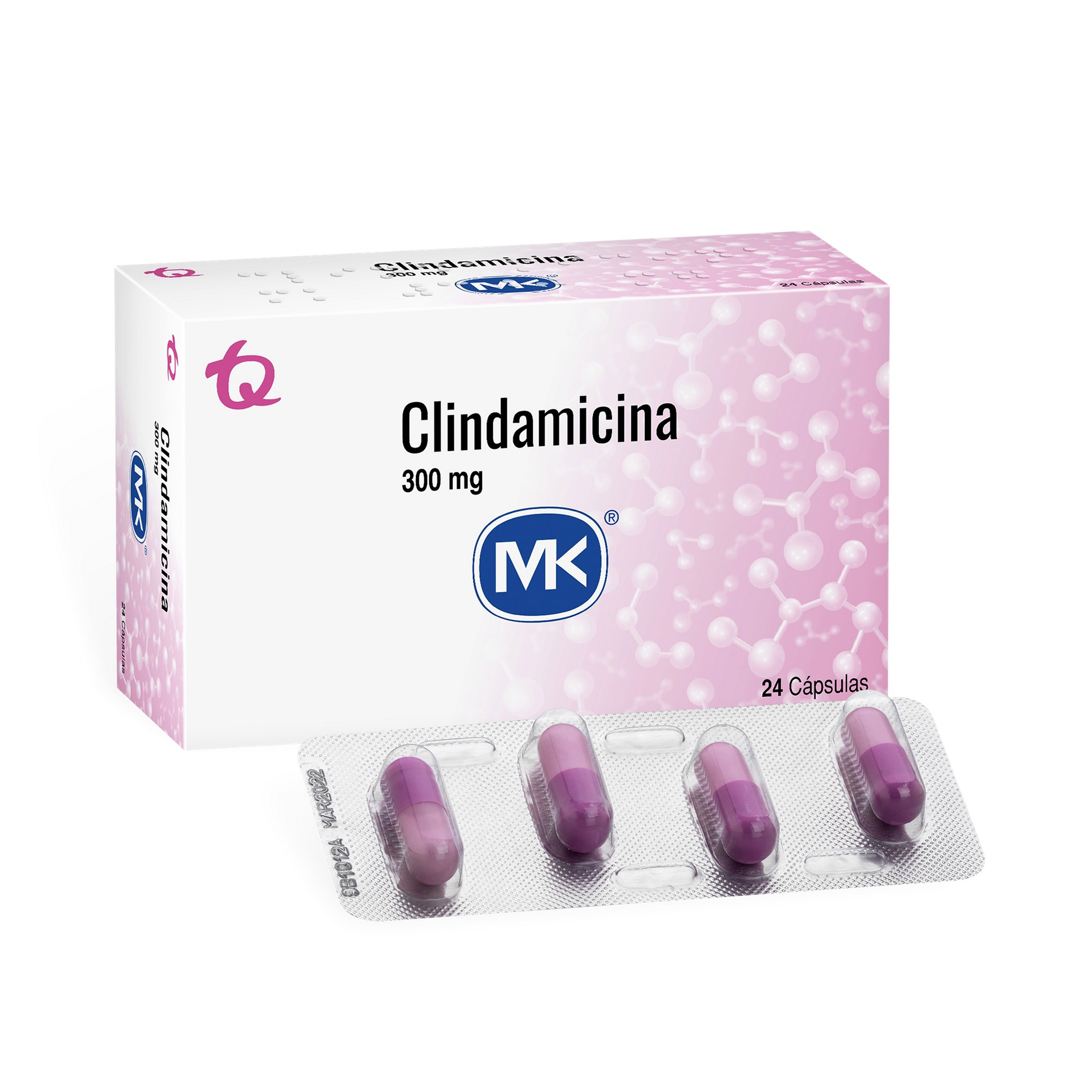 Clindamicina 300 mg - 24 cápsulas MK Clindamicina