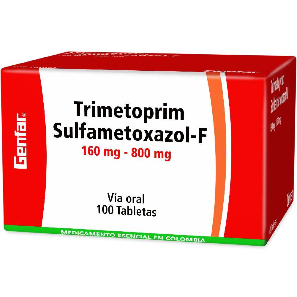 Trimetoprim sulfametoxazol 160/800 mg – 100 tabletas | Genfar