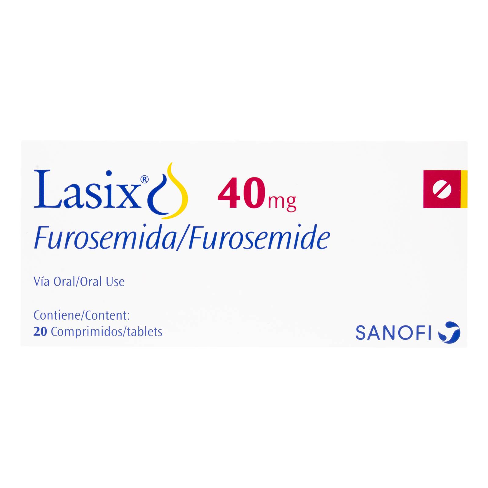 Furosemida 40 mg – 20 tabletas (Lasix)