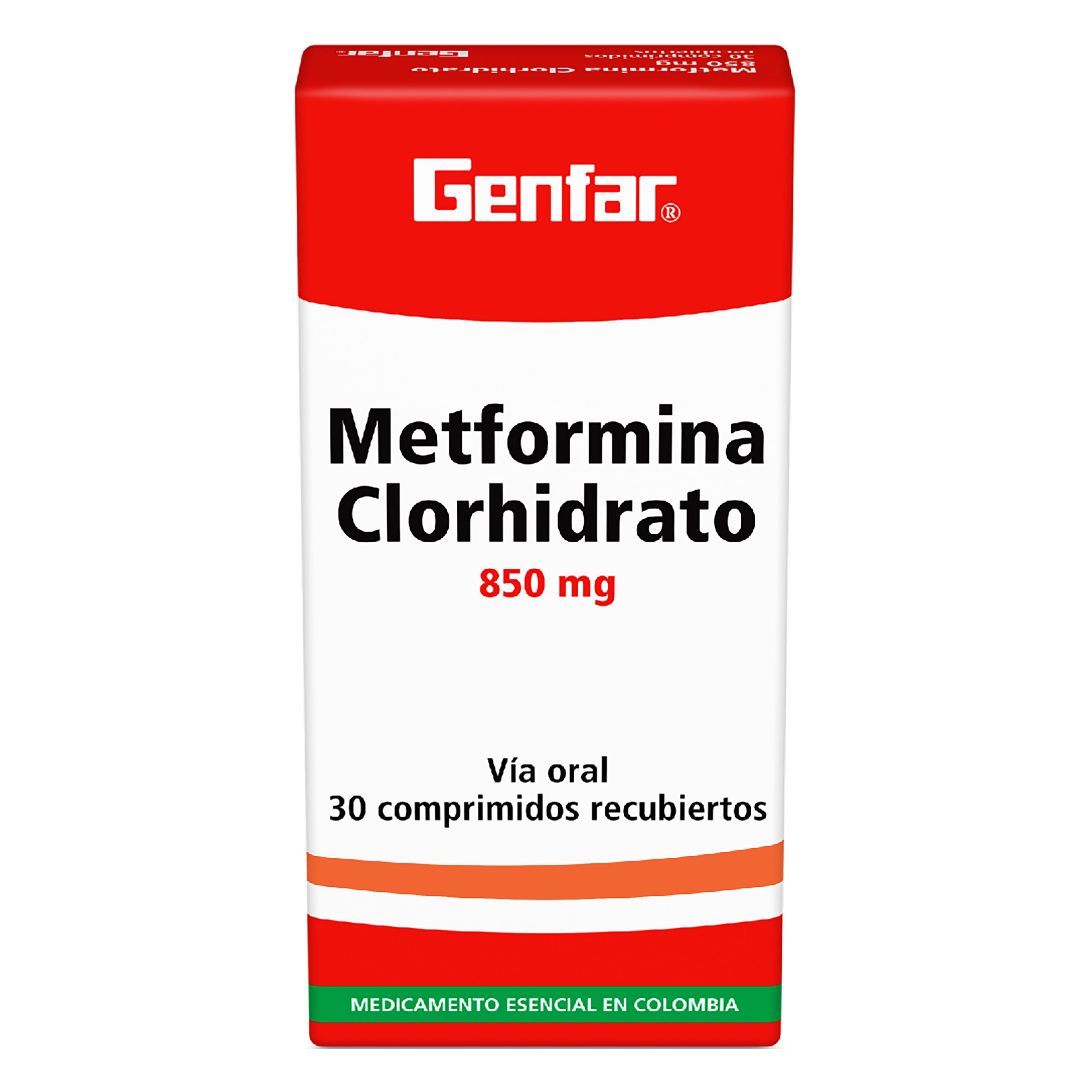 Metformina 850 mg 30 tabletas GF