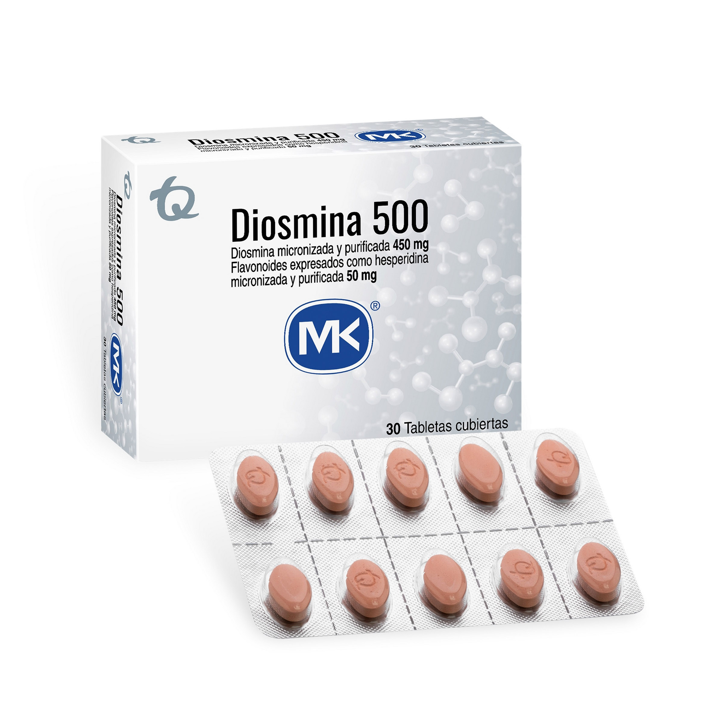 Diosmina-Hesperidina 450 mg/50 mg, 30 tabletas