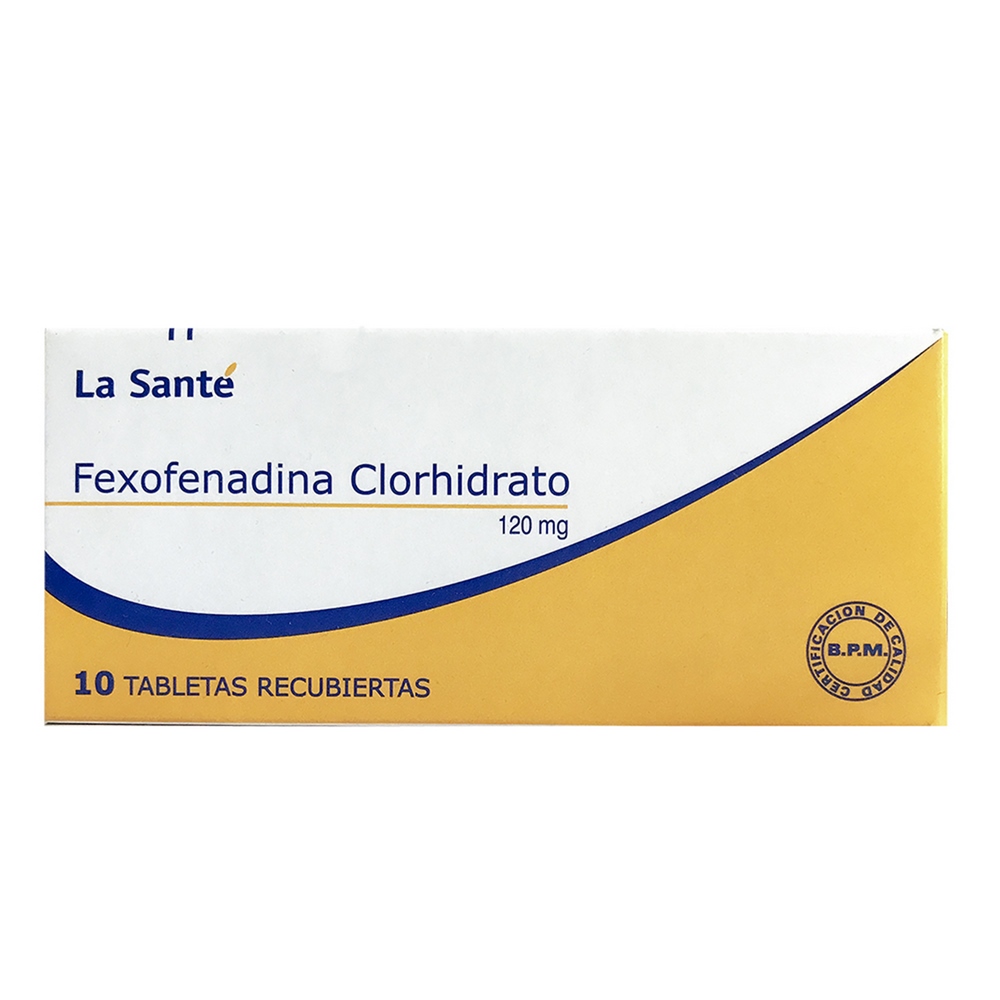 Fexofenadina Clorhidrato 120 mg – 10 tabletas