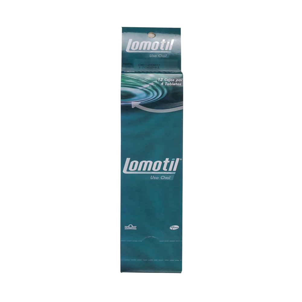 Lomotil 2.5 mg - 12 cajas x 4 tabletas (difenoxilato y atropina)