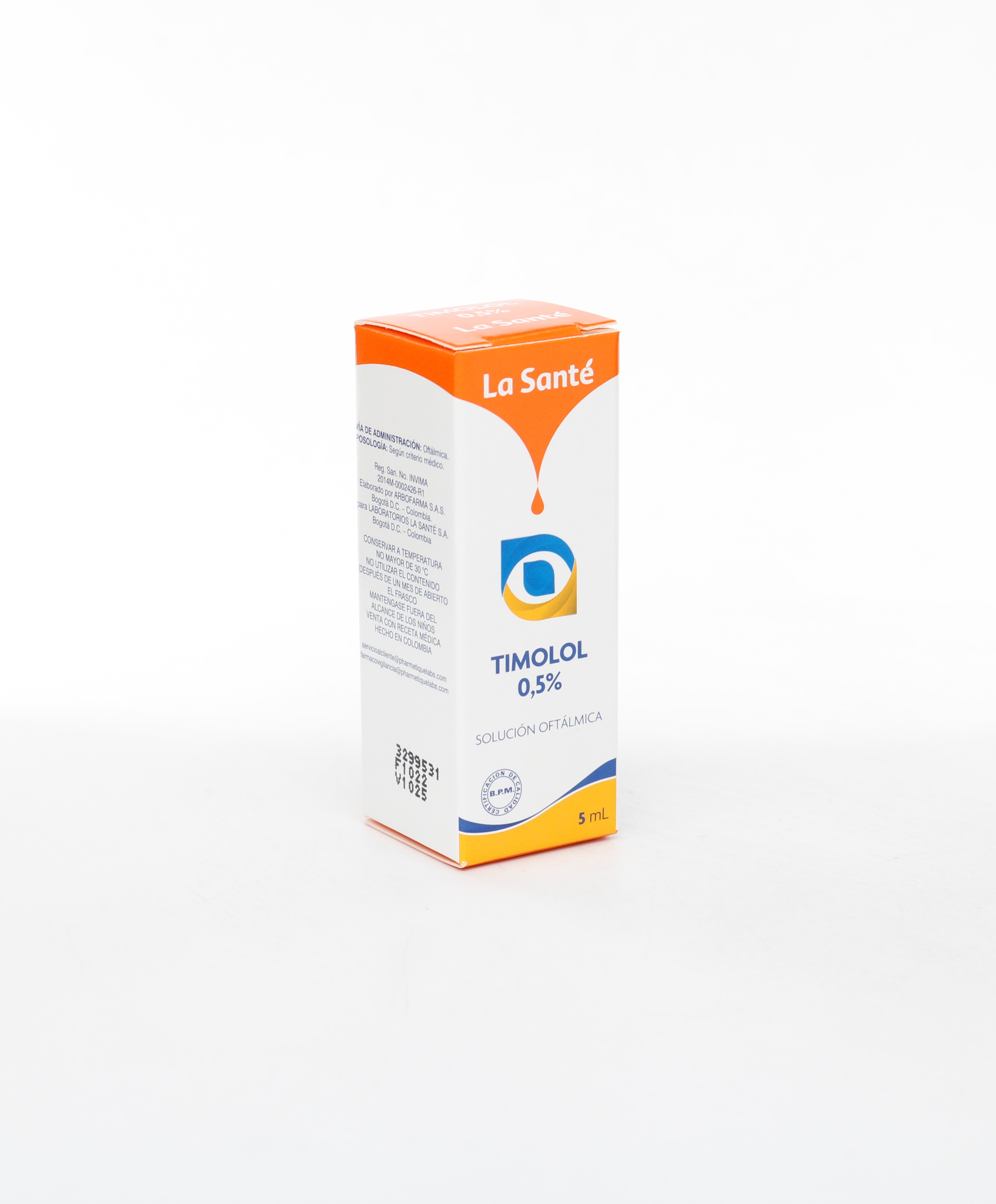 Timolol Maleato 0.5% Gotas Oftálmicas 5 mL