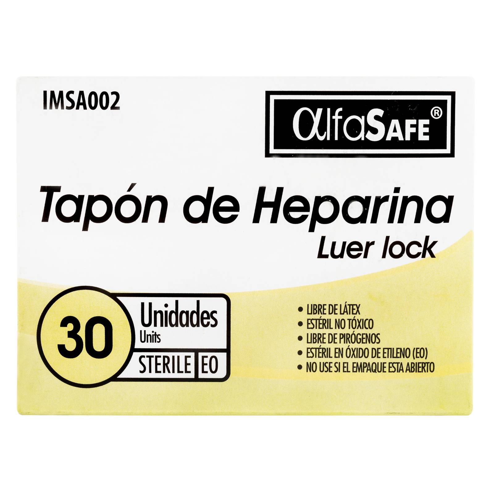 Adaptador AlfaSafe Heparina – 30 Unidades