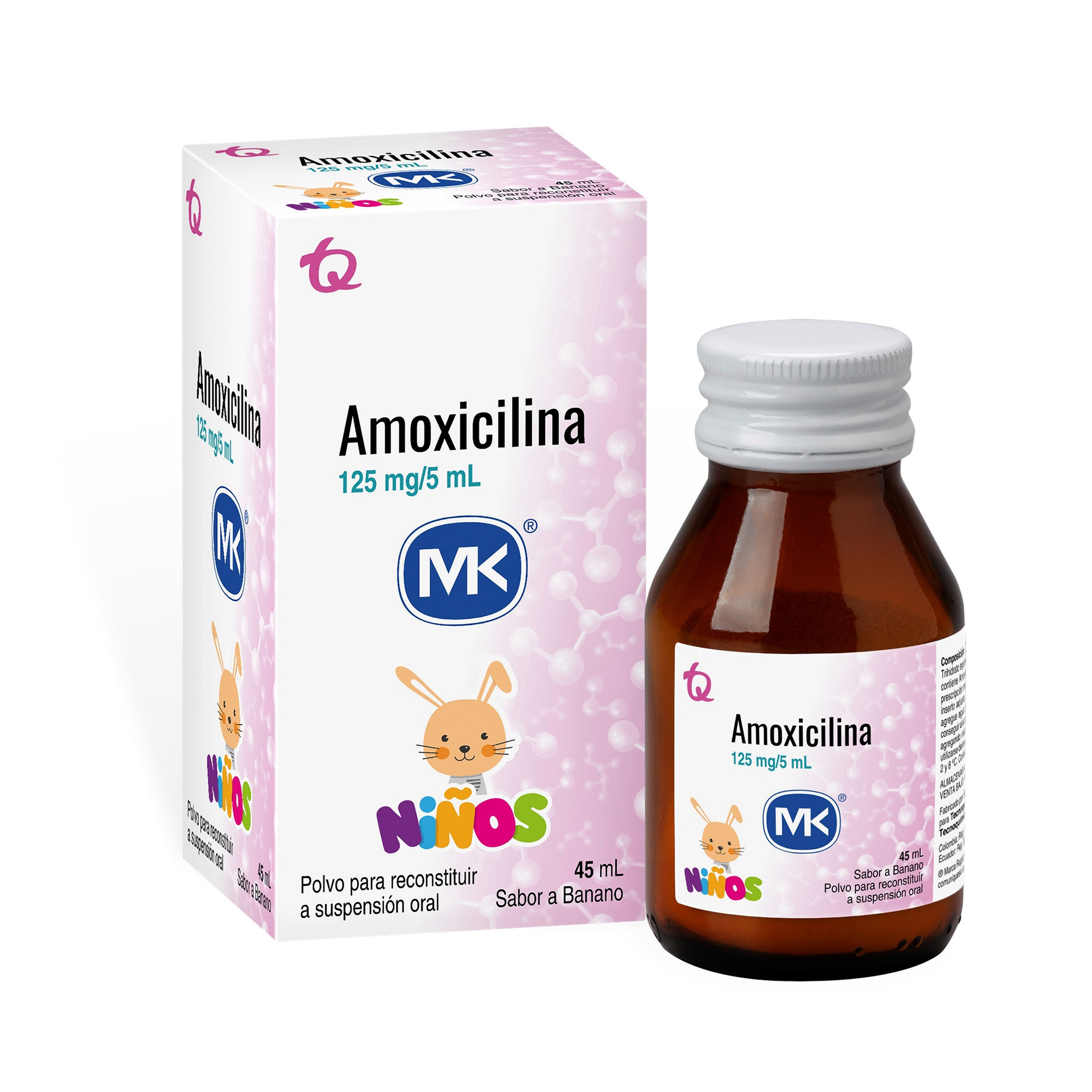 Amoxicilina 125 mg suspensión 45 ml