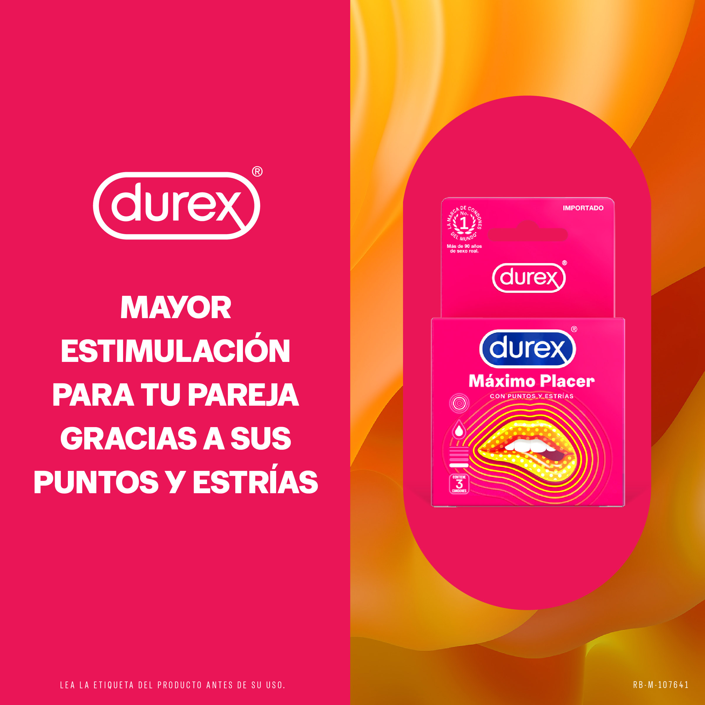 Durex Máximo Placer – Preservativos 3 uds