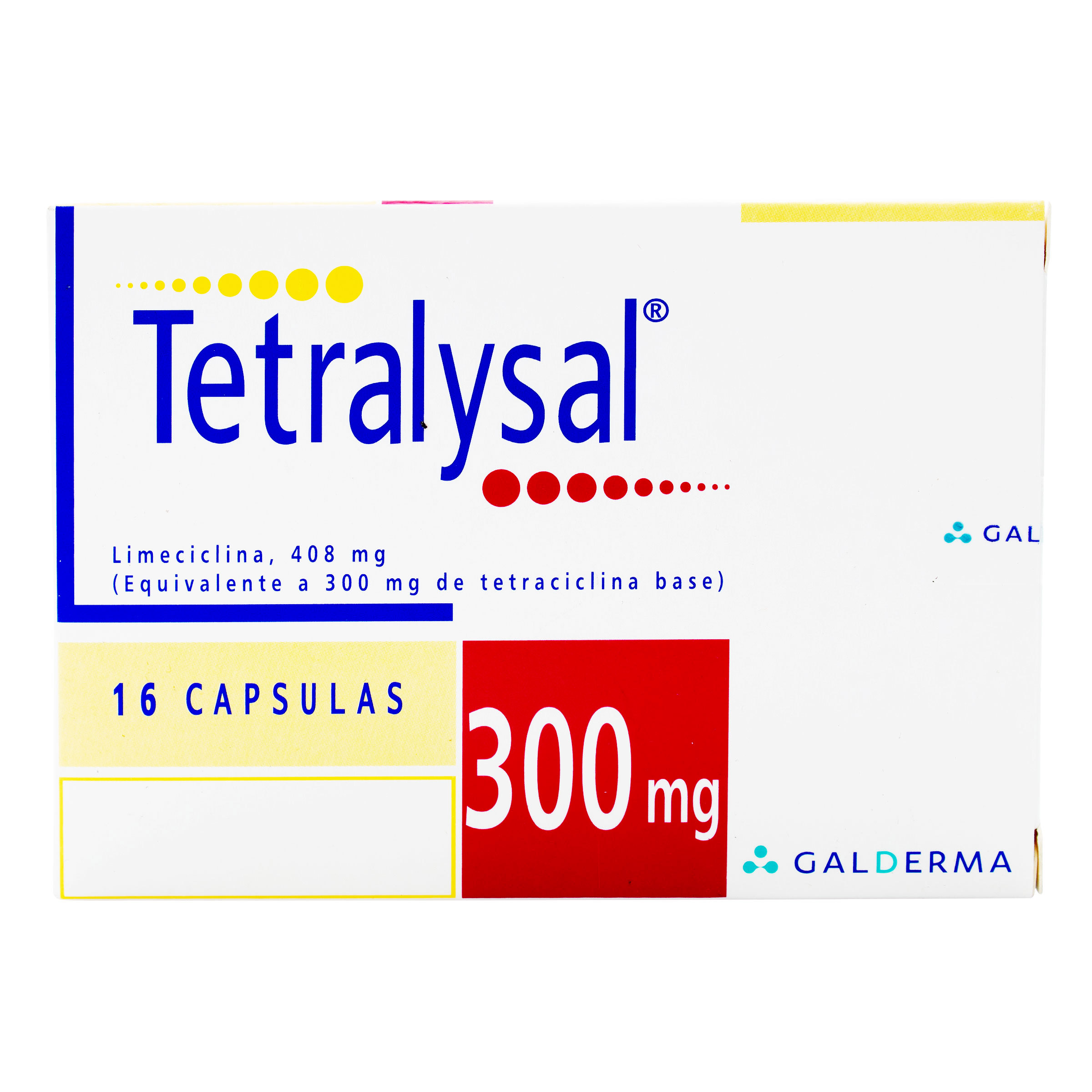 TETRALYSAL 300 mg – 16 cápsulas (3%+)(A)(PAE) tetraciclina