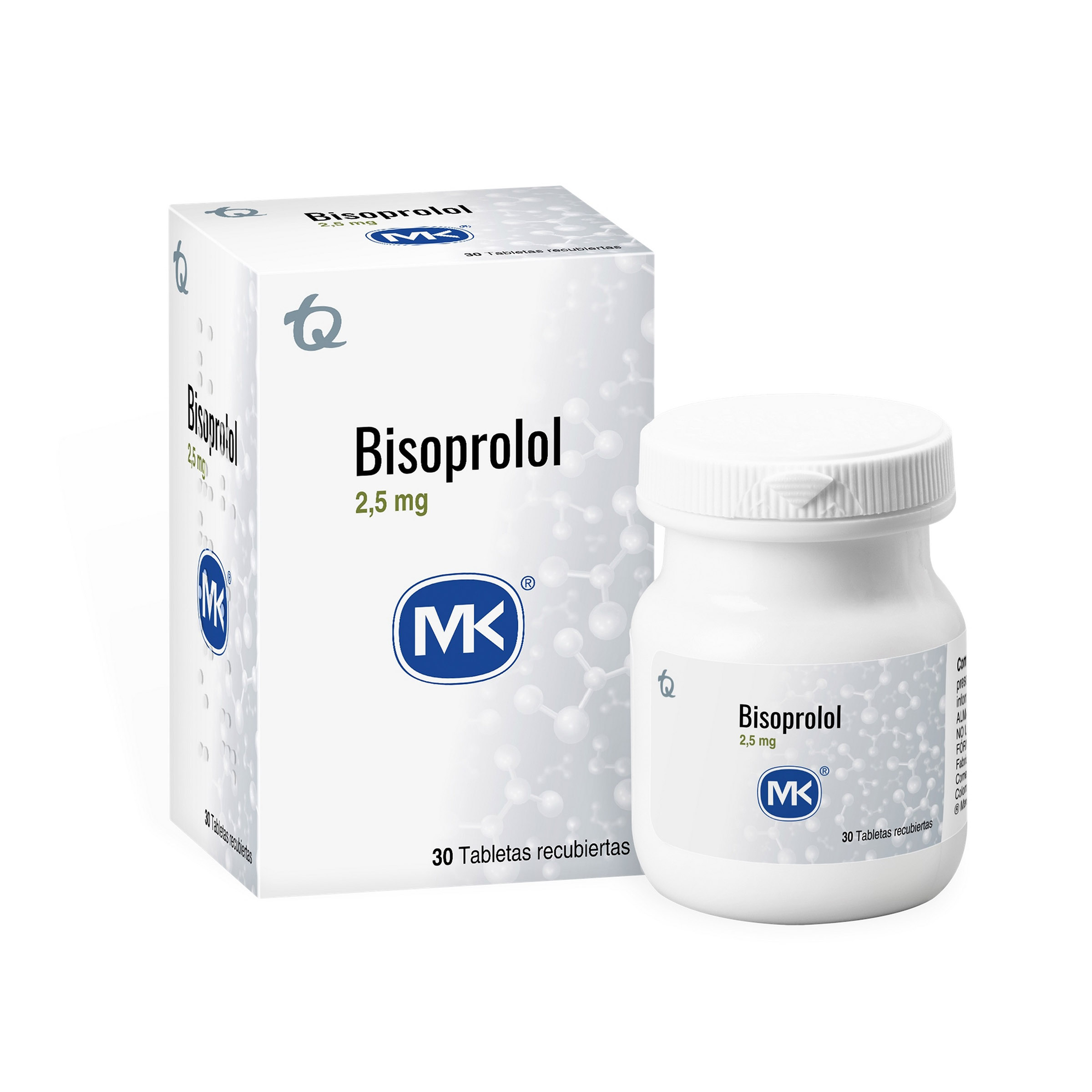 Bisoprolol 2.5 mg - 30 tabletas (Tecnoquímicas)