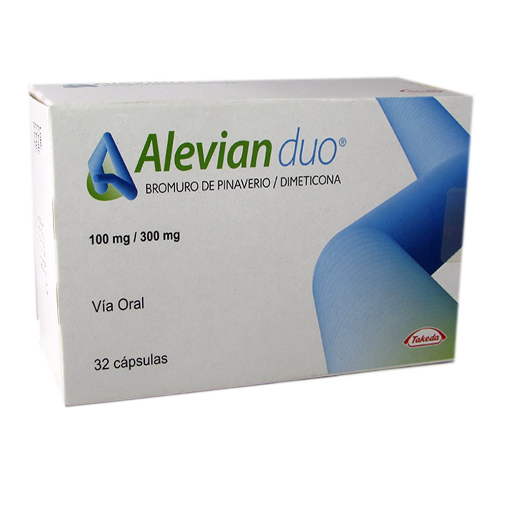 AleVian D – 32 cápsulas: simeticona + bromuro de pinaverio