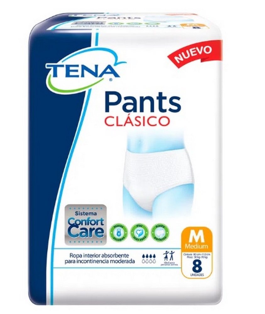 Pañales para incontinencia TENA Pants Clásico Medium – 8 unidades
