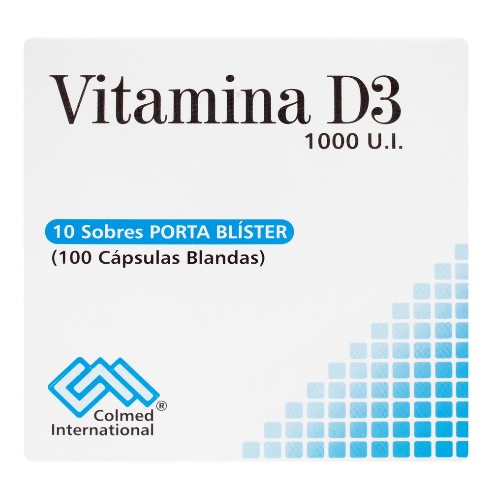Vitamina D3 1000 UI – 100 cápsulas | Procaps S.A.