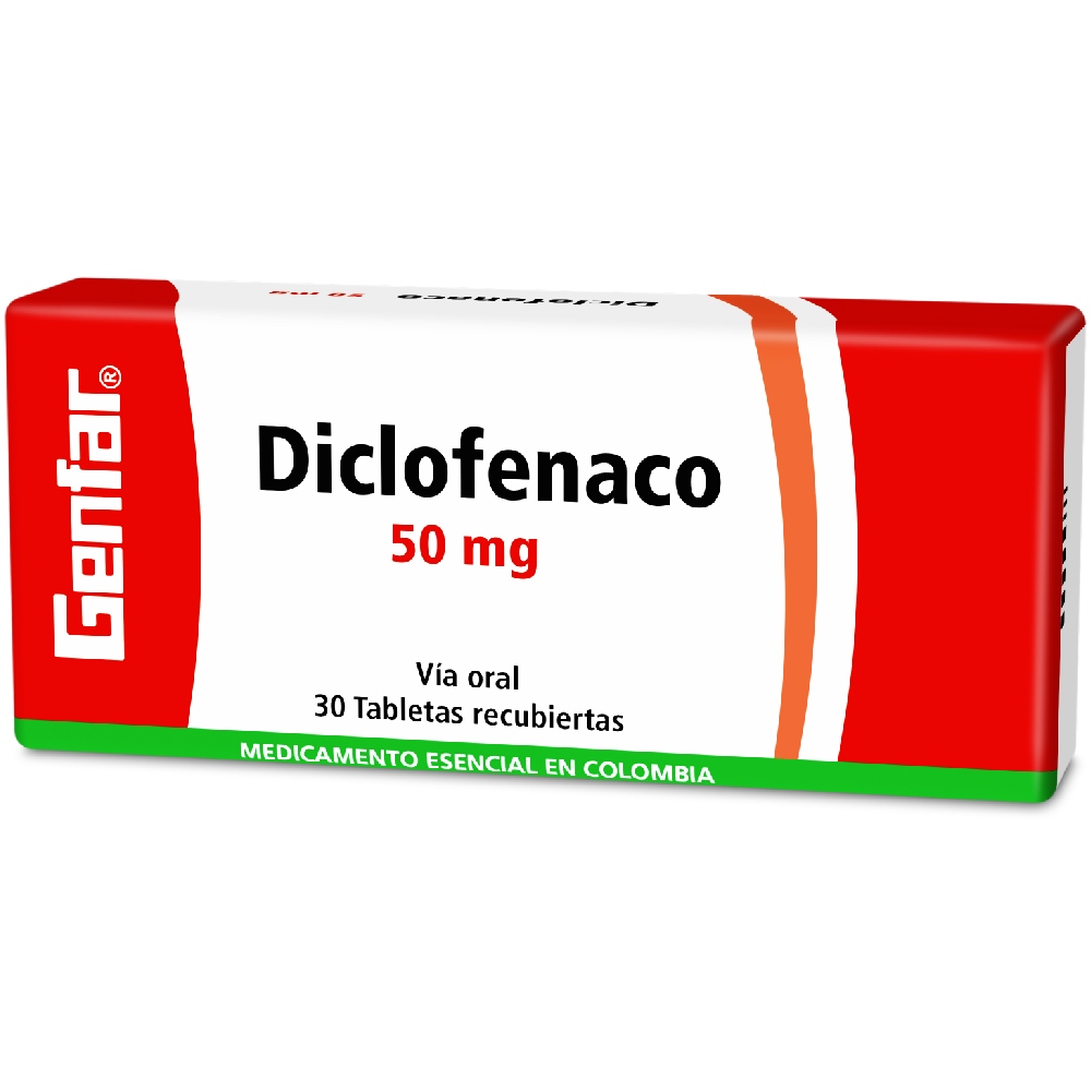 Diclofenaco 50 mg - 30 tabletas Genfar S.A.