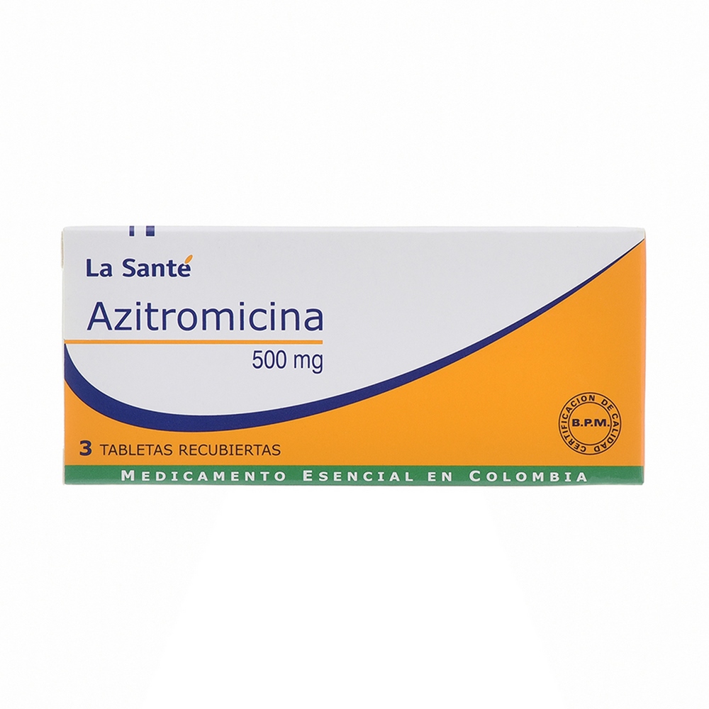 Azitromicina 500 mg - 3 tabletas - La Santé