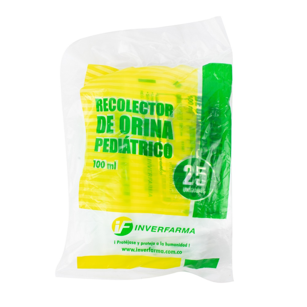 Recolector de orina infantil – bolsa para examen, 25 unidades