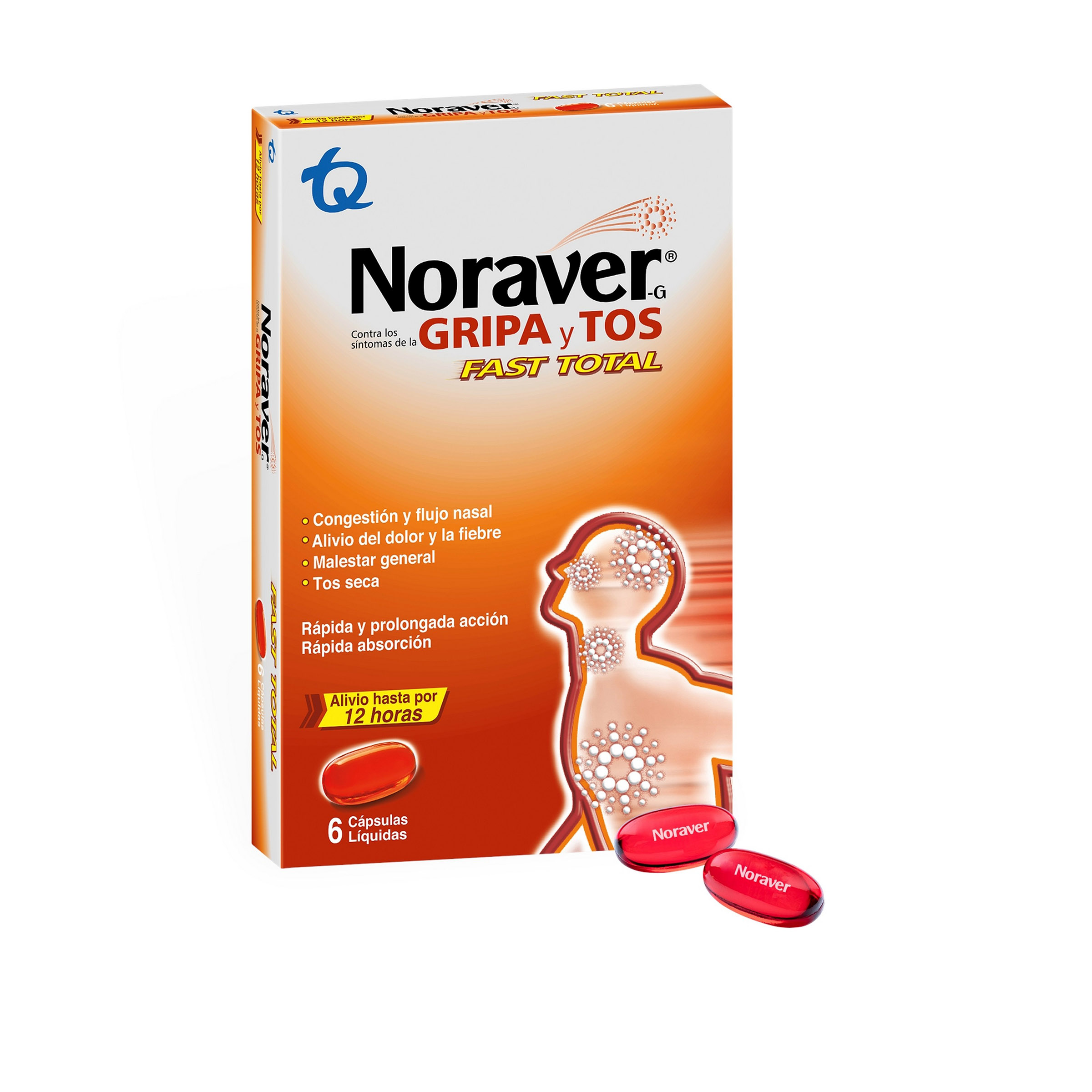 Noraver Gripa Fast Total – 6 cápsulas
