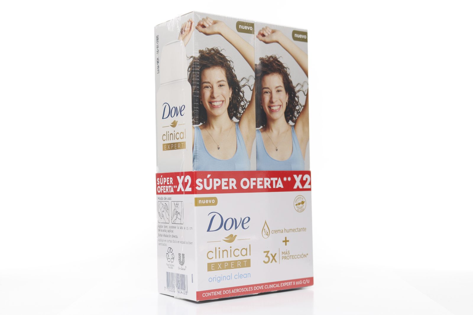 Desodorante aerosol Dove Clin. Expert 150 ml – 2 uds