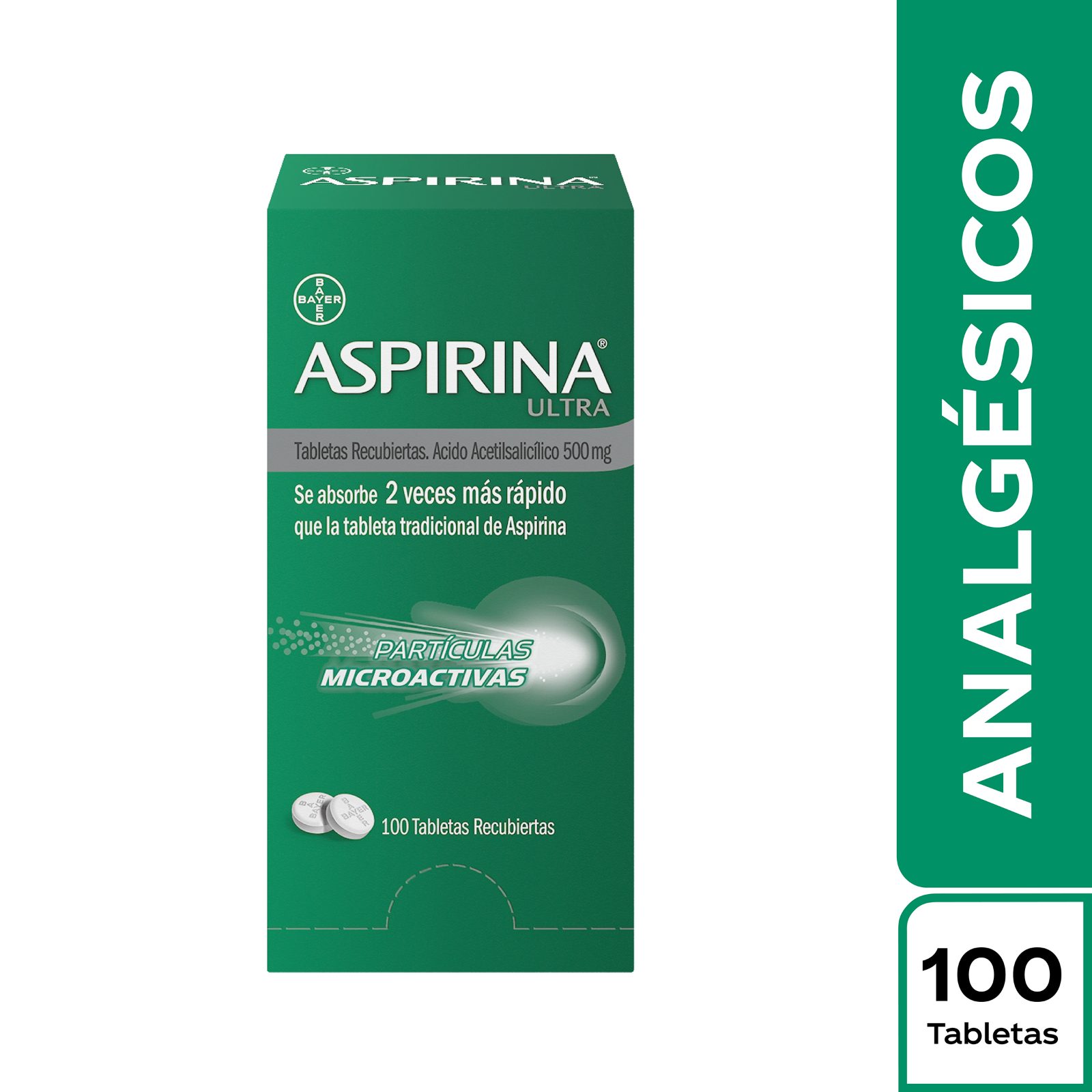 ASPIRINA ULTRA 500 mg 100 TABLETAS