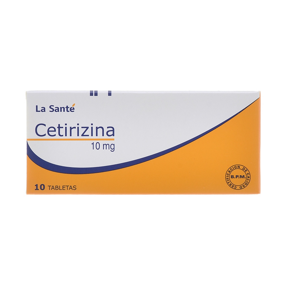 Cetirizina 10 mg - 10 tabletas - La Santé