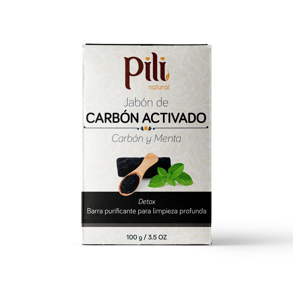 Jabón facial Pili con carbón activado 100 g