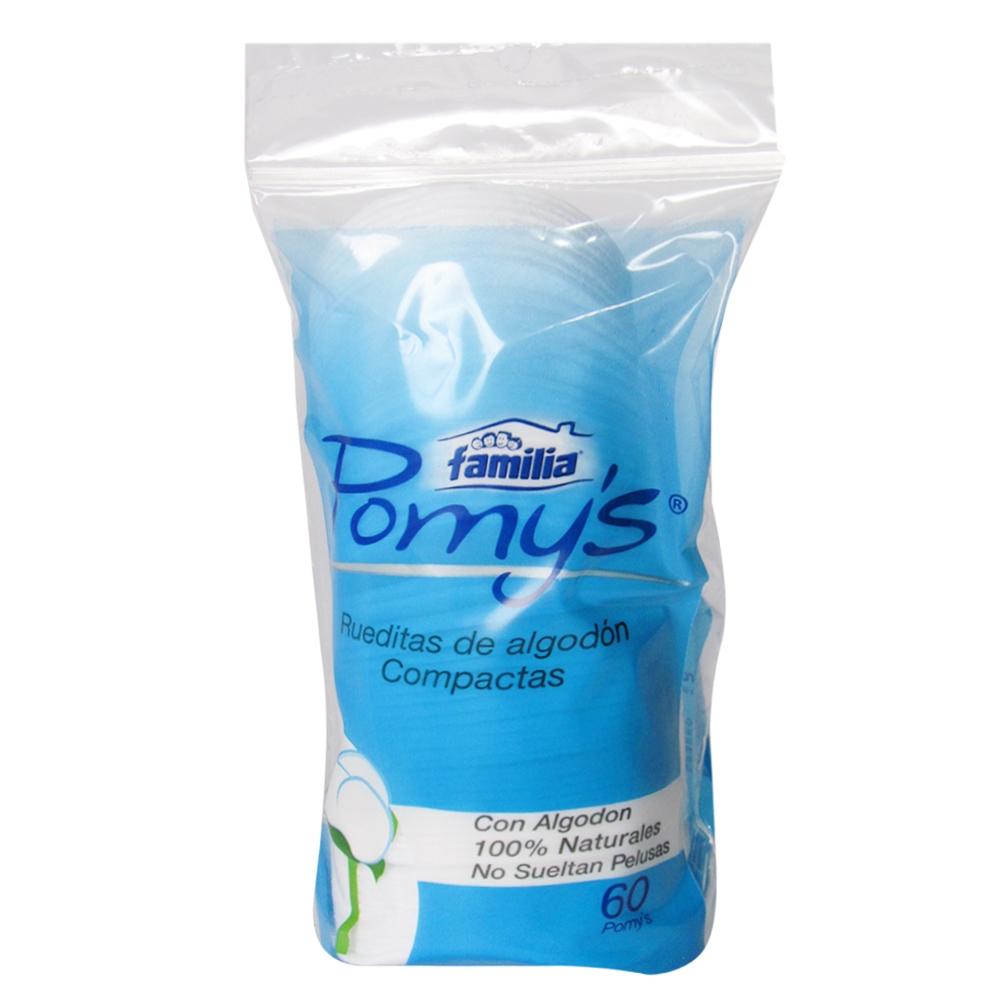 Discos desmaquillantes Rueditas – Familia Pomys, 60 und