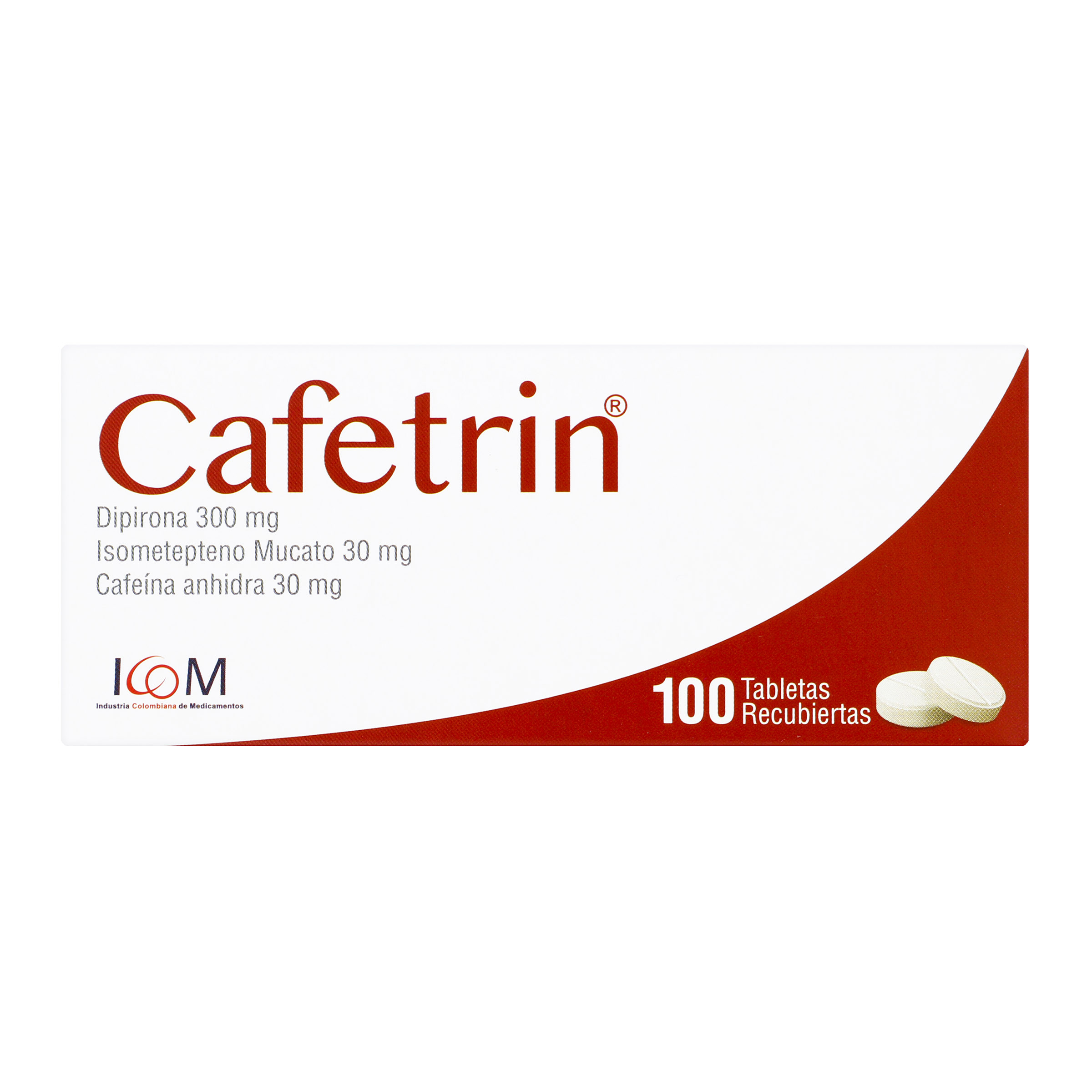 CAFETRIN 100 Tabletas – ISOMETEPTENO, Dipirona y Cafeína