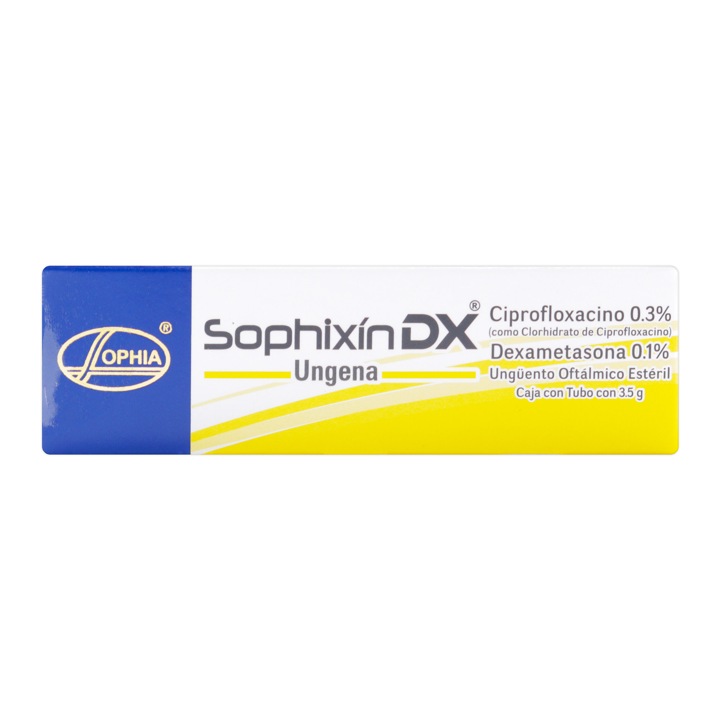 SOPHIXIN DX Ungüento Oftálmico 3.5 g - Ciprofloxacino + Dexametasona