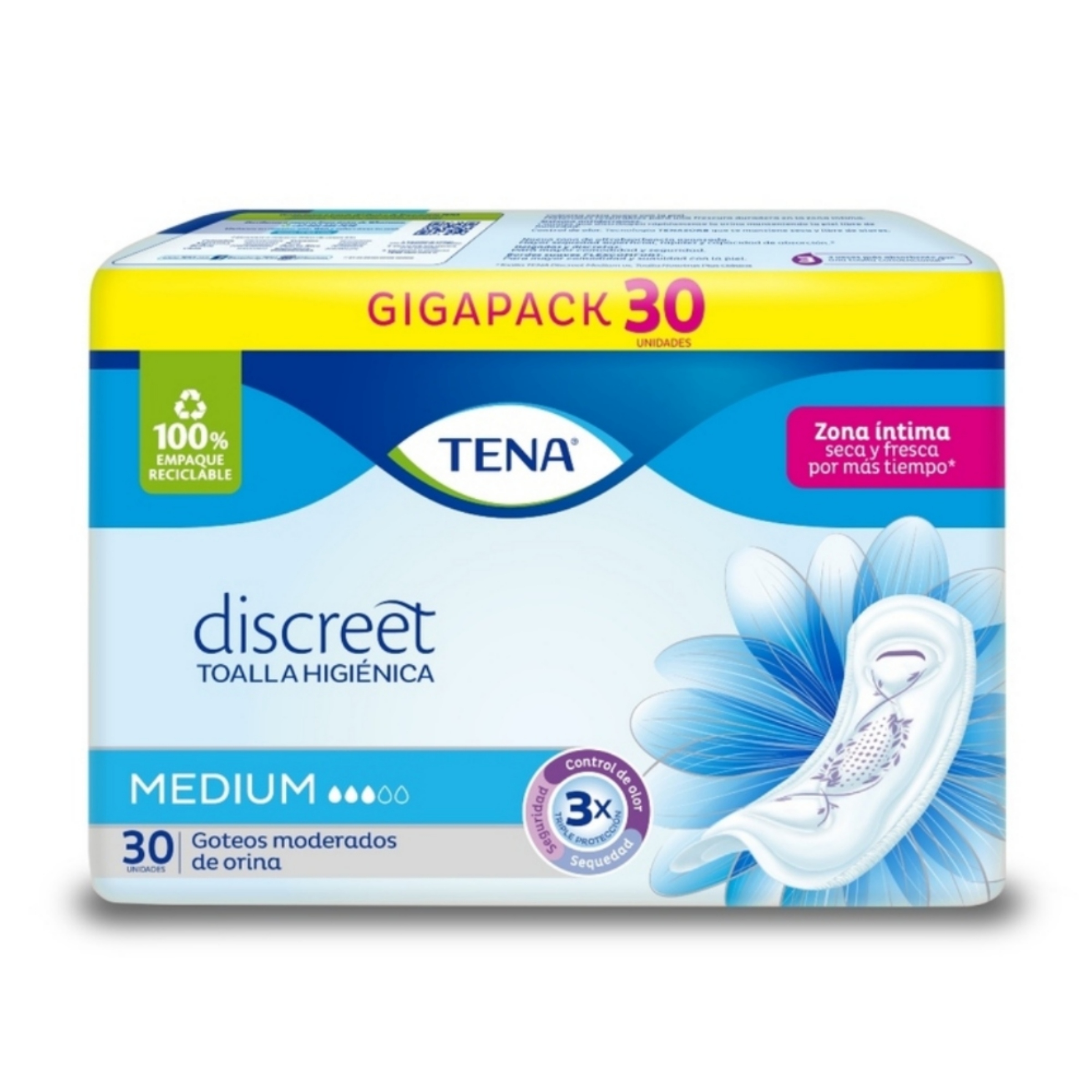 Toallas de protección TENA Mujer Medium 30 unid