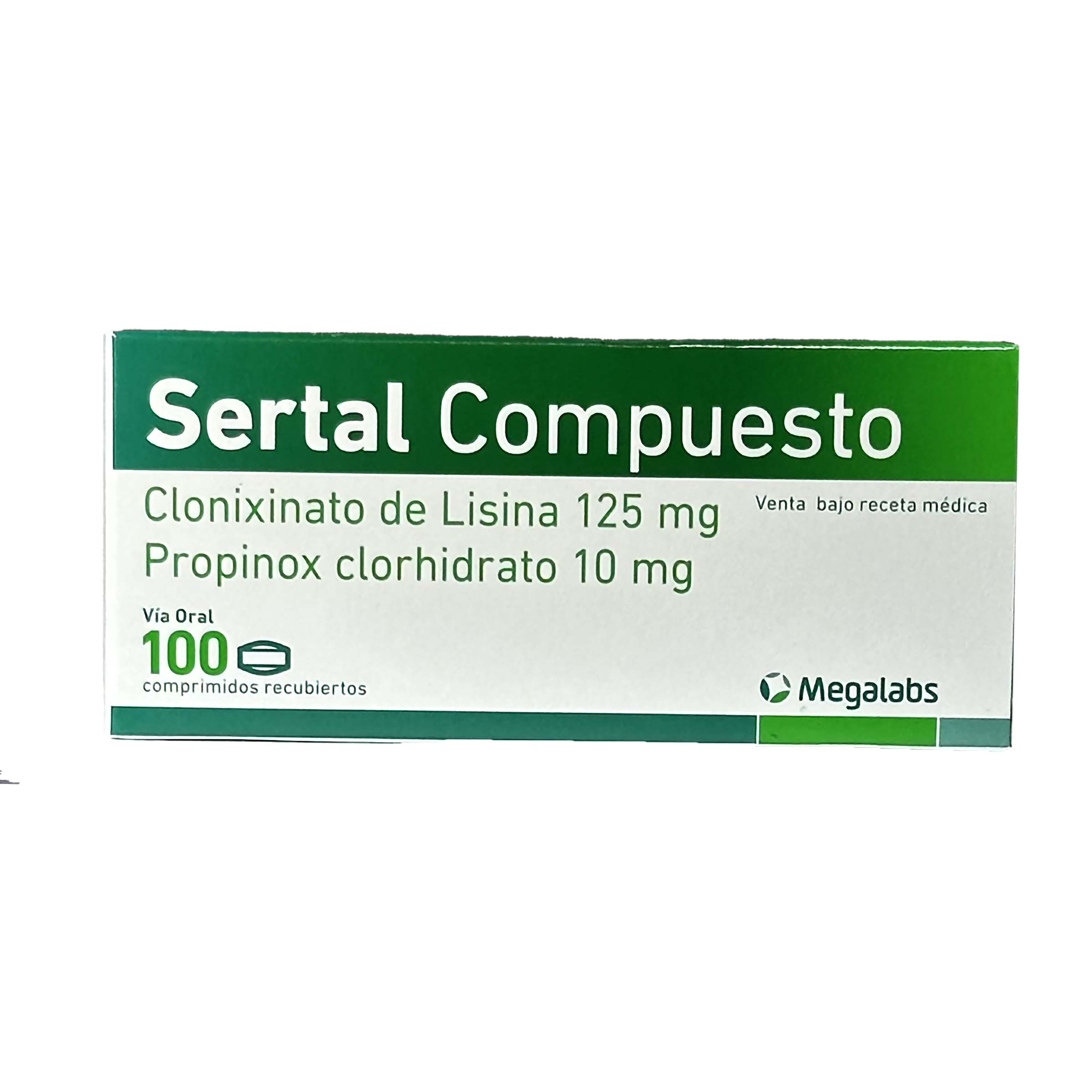 Sertal compuesto 100 comprimidos | Propinox + clonixinato lisina