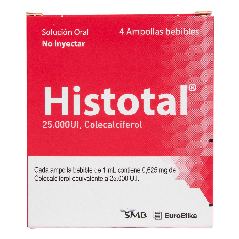 HISTOTAL 25.000 UI - 4 ampollas Colecalciferol