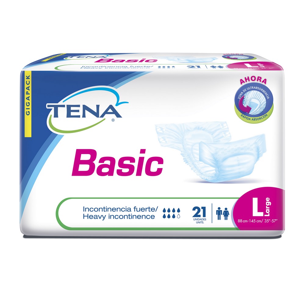 Pañales TENA Slip Clásico GDE 21 uds