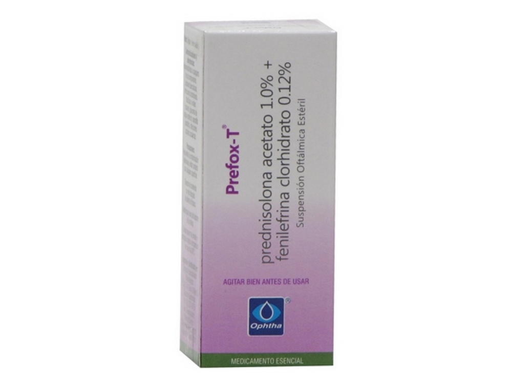 Prefox-T Gotas 5 ml (Prednisolona-Fenilefrina) | ESPECIALIDADES OFTALMOLOG