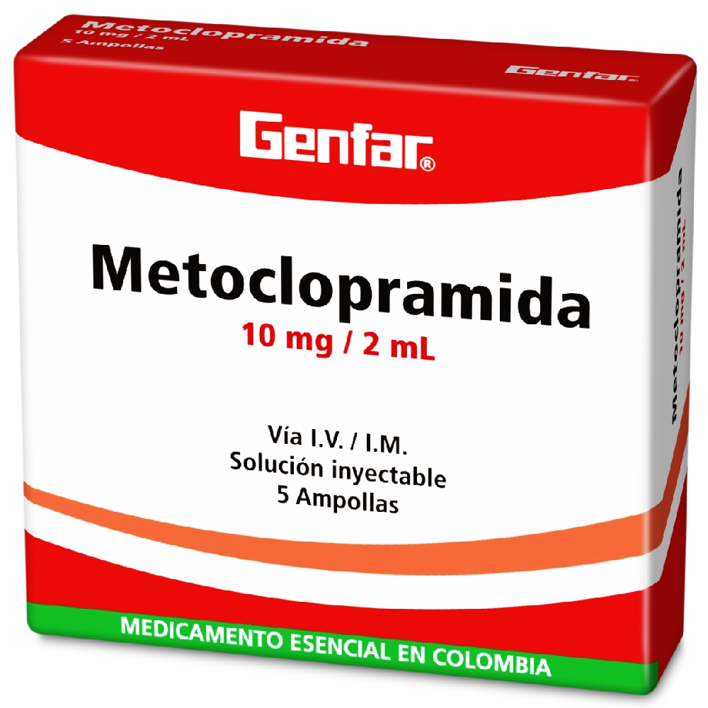 METOCLOPRAMIDA 10 mg/2 mL – 5 ampollas GF